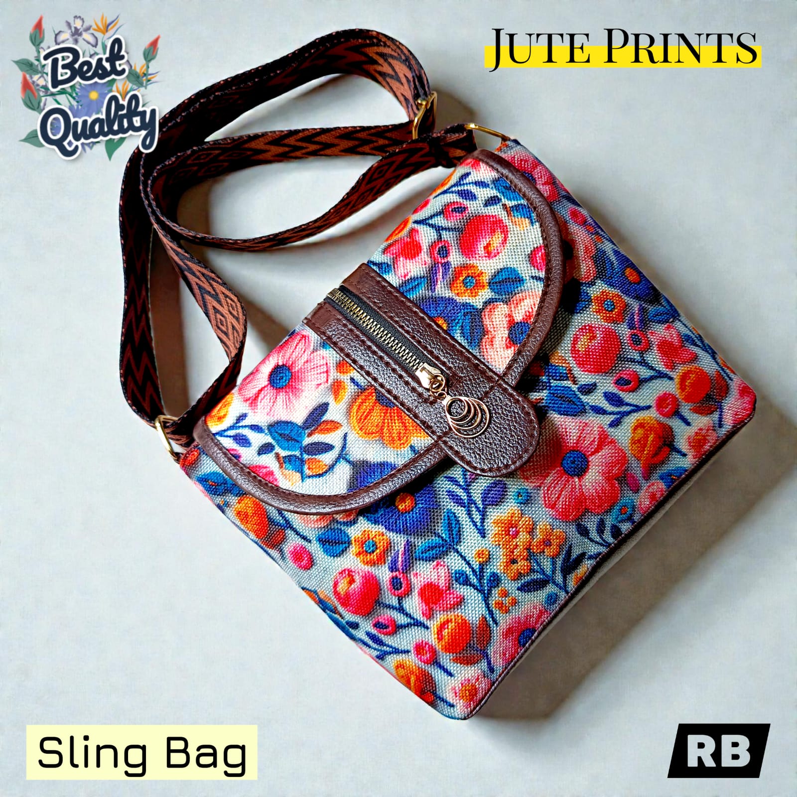 Trendy Jute Zaban Sling bag for Women