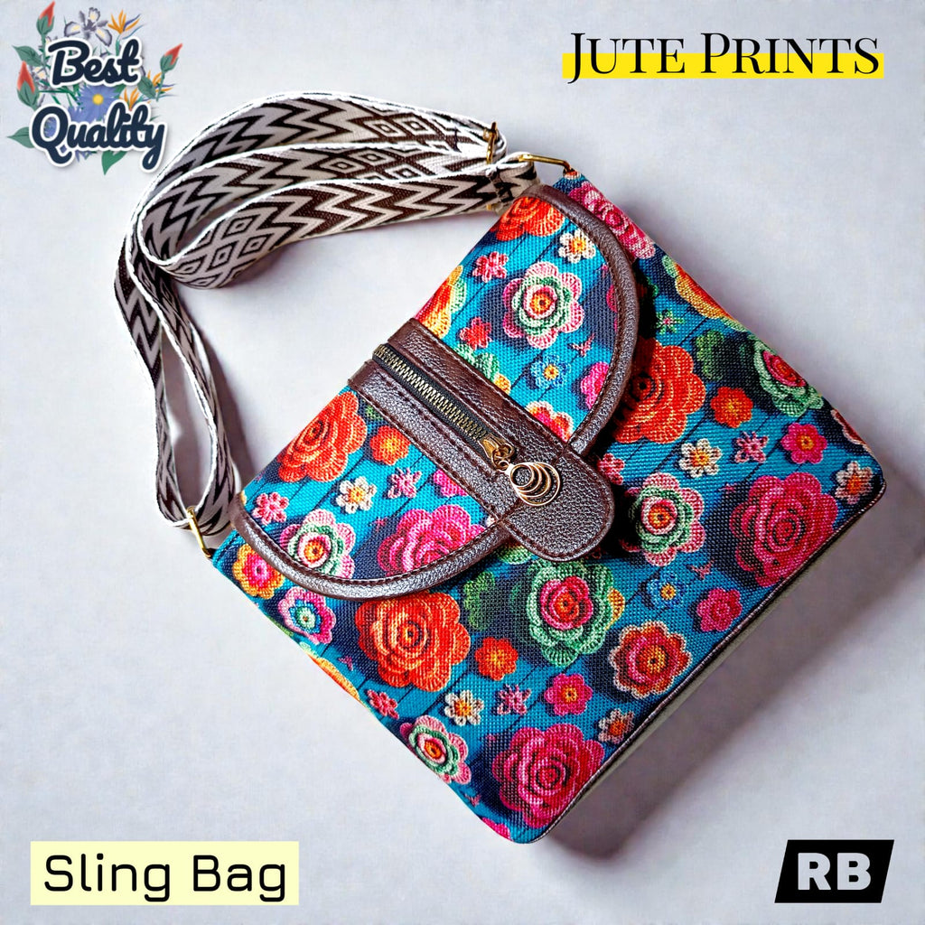 Trendy Jute Zaban Sling bag for Women