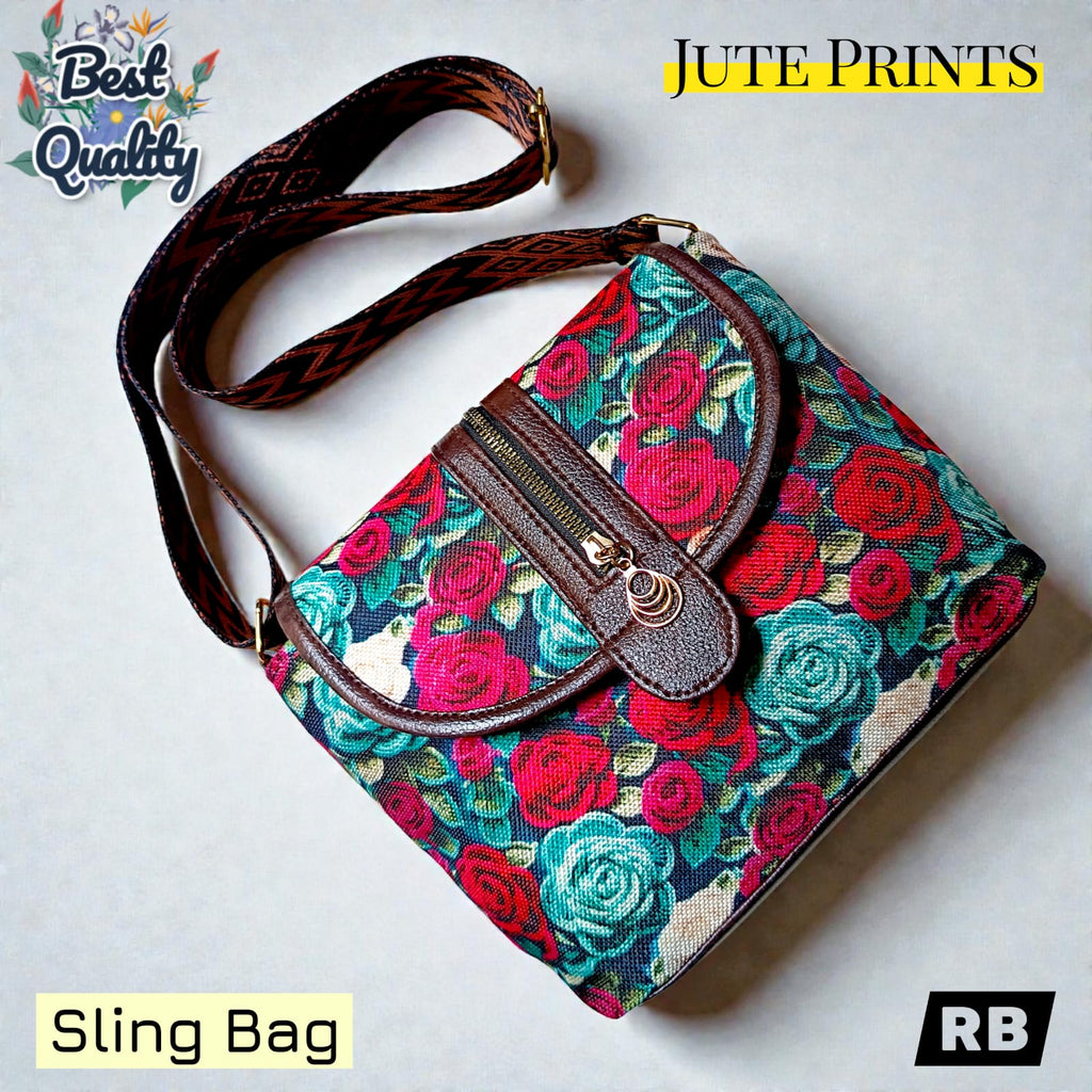 Trendy Jute Zaban Sling bag for Women